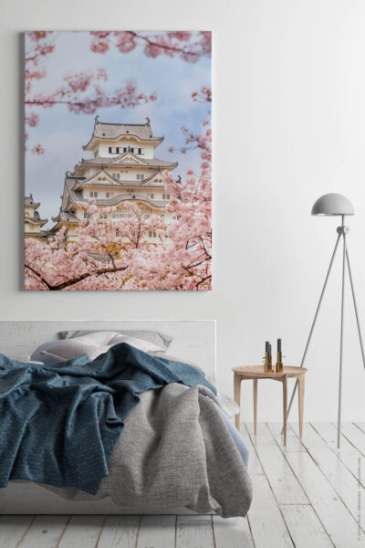 Akustikbild Tempel mit Kirschblüten