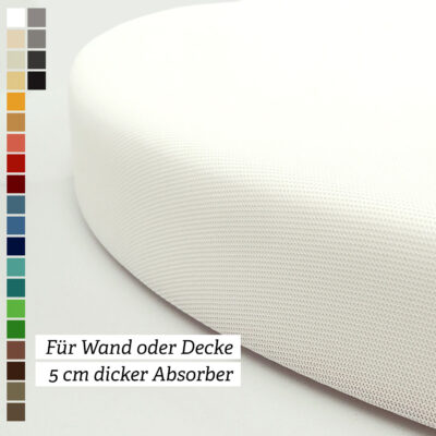 Detailaufnahme für Akustikkreis OfficeLine mit Farbauswahl und Stoff-Nahaufnahme