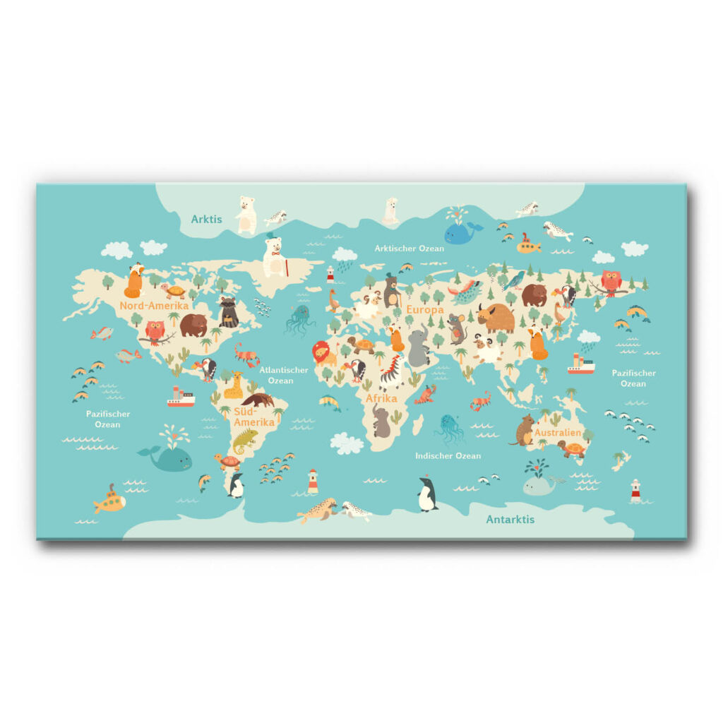 Akustikbild Karte Blaue Welt
