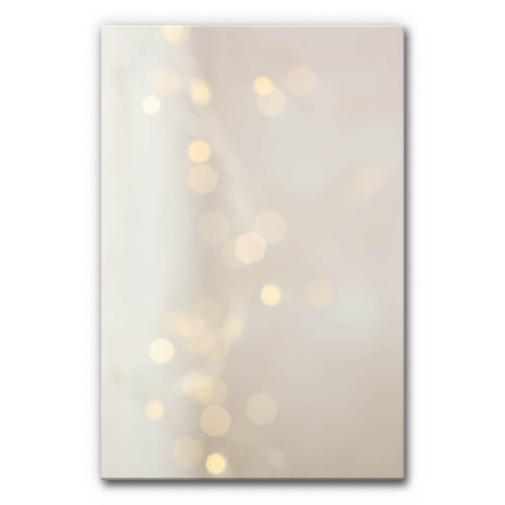 Abstraktes Akustikbild mit Lichtpunkten in Beige