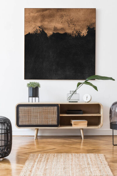 Akustikbild Black & Copper Painting