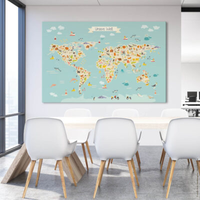 Akustikbild Weltkarte Unsere Welt