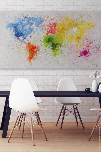 Akustikbild Weltkarte Colours