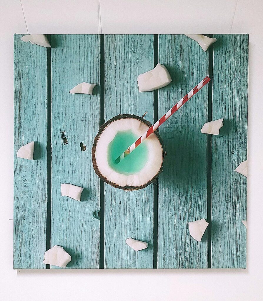 Akustikbild Coconut (80x80x4 cm CanvasStyle)