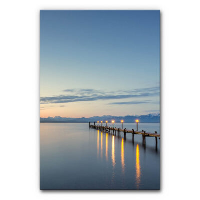 Akustikbild vom Chiemsee mit Steg