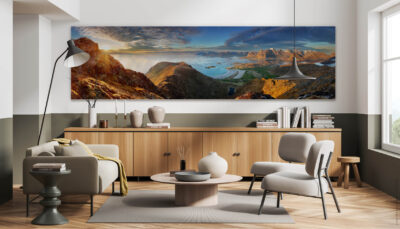 Akustikbild Norwegischer Fjordtraum (auch als Panorama bis 400 cm)