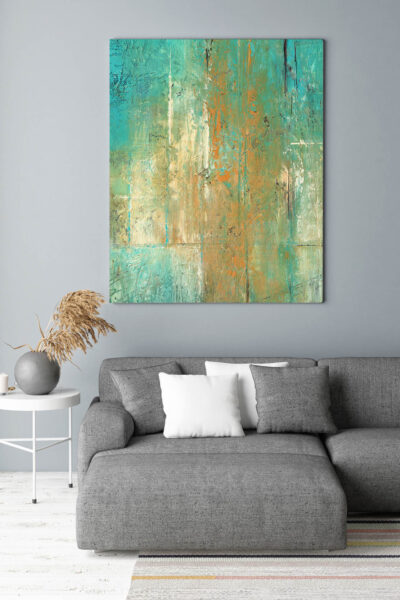 Akustikbild Turquoise and Ocher