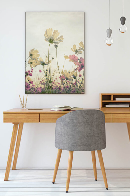 schallschutz buero home office homeoffice hall entfernen akustikbilder raumakkustik verbessern landschaft sommer wiese kosmeen 21