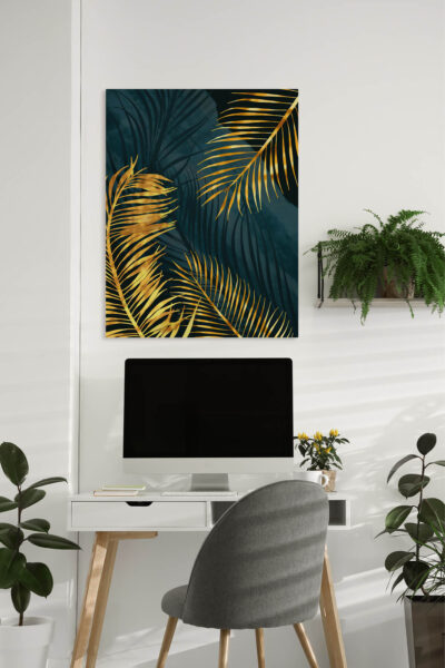 Akustikbild Golden Palm Leafs 4
