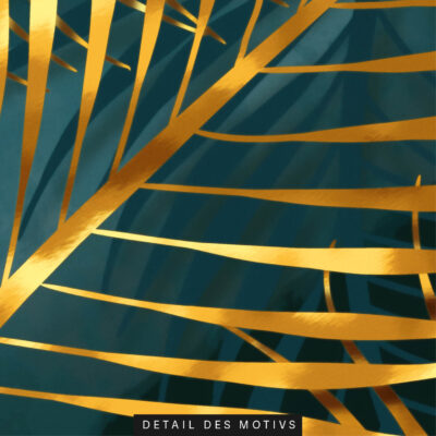 Akustikbild Golden Palm Leafs