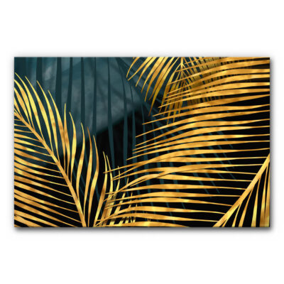 Akustikbild Golden Palm Leaves