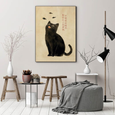 Die Katze träumt von Fischen