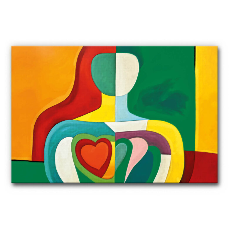 akustikbild therapie praxis wandbild herzen 3