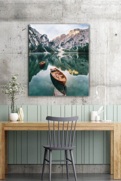 Akustikbild Bergsee mit Booten