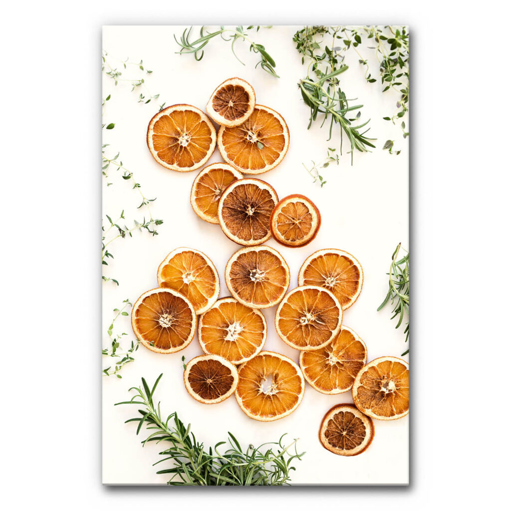 Akustikbild mit Orangenscheiben