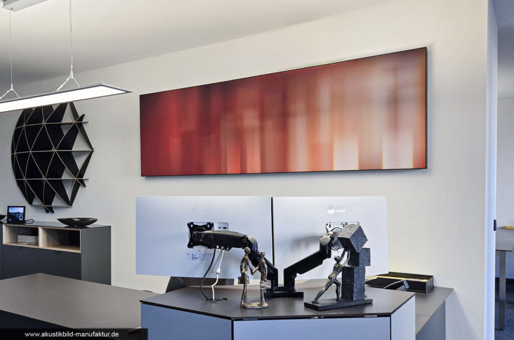 Akustikbild manufaktur beispiel empfangsbereich buero