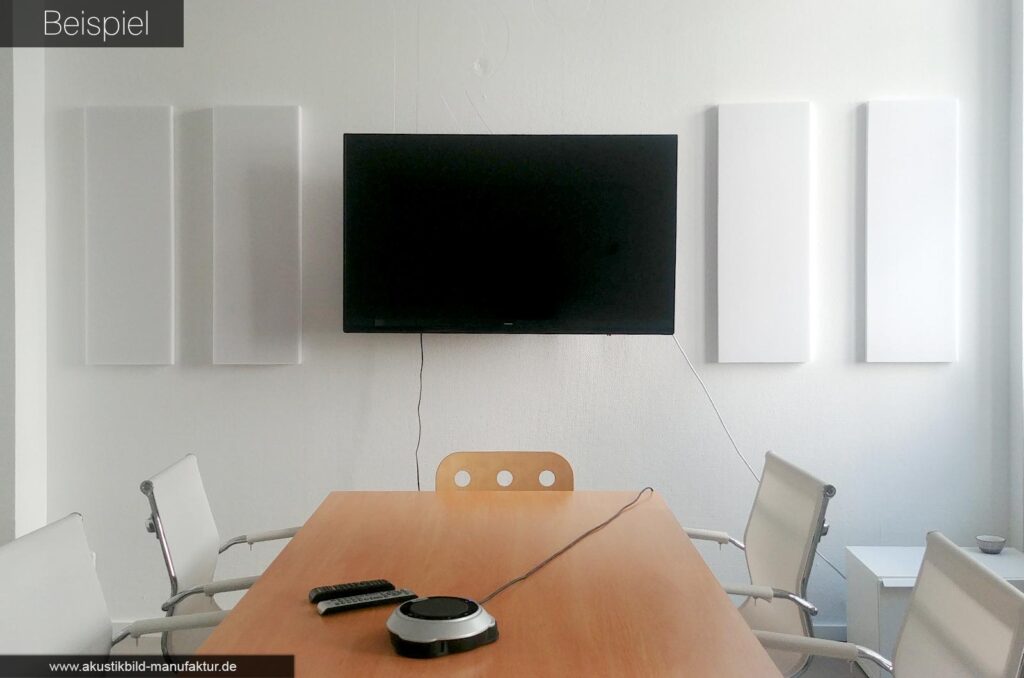 Basotect schallschutz platten raumakustik verbessern akustikdaemmung beispiel besprechungsraum videokonferenz
