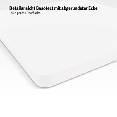 Basotect-Platte mit abgerundeter Ecke