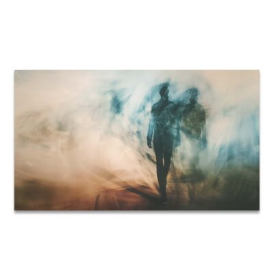 Akustikbild Im Licht der Begegnung (180x105x4 cm CanvasStyle)