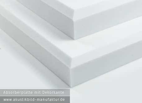 Absorberplatte-mit-Fase-Raumakustik-verbessern Absorberplatte mit Fase (Dekorkante)