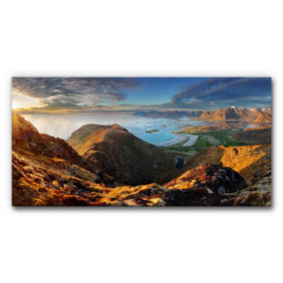 Akustikbild Norwegischer Fjordtraum (auch als Panorama bis 400 cm)