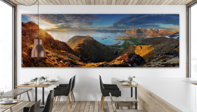 Akustikbild Norwegischer Fjordtraum (auch als Panorama bis 400 cm)