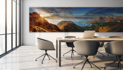 Akustikbild Norwegischer Fjordtraum (auch als Panorama bis 400 cm)
