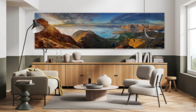 Akustikbild Norwegischer Fjordtraum (auch als Panorama bis 400 cm)