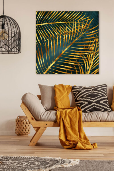 Akustikbild Golden Palm Leafs 1