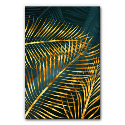 Akustikbild Golden Palm Leafs 1