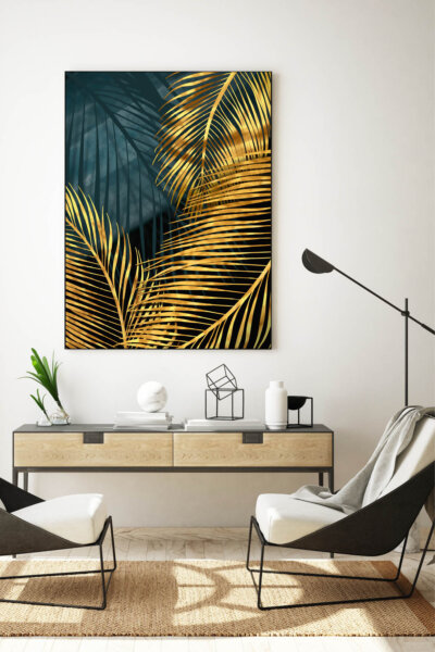 Akustikbild Golden Palm Leafs 2