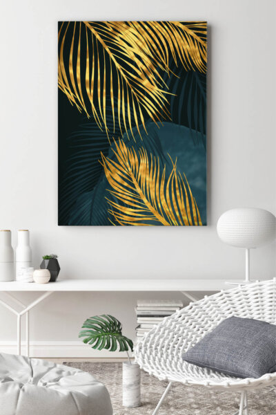 Akustikbild Golden Palm Leafs 3