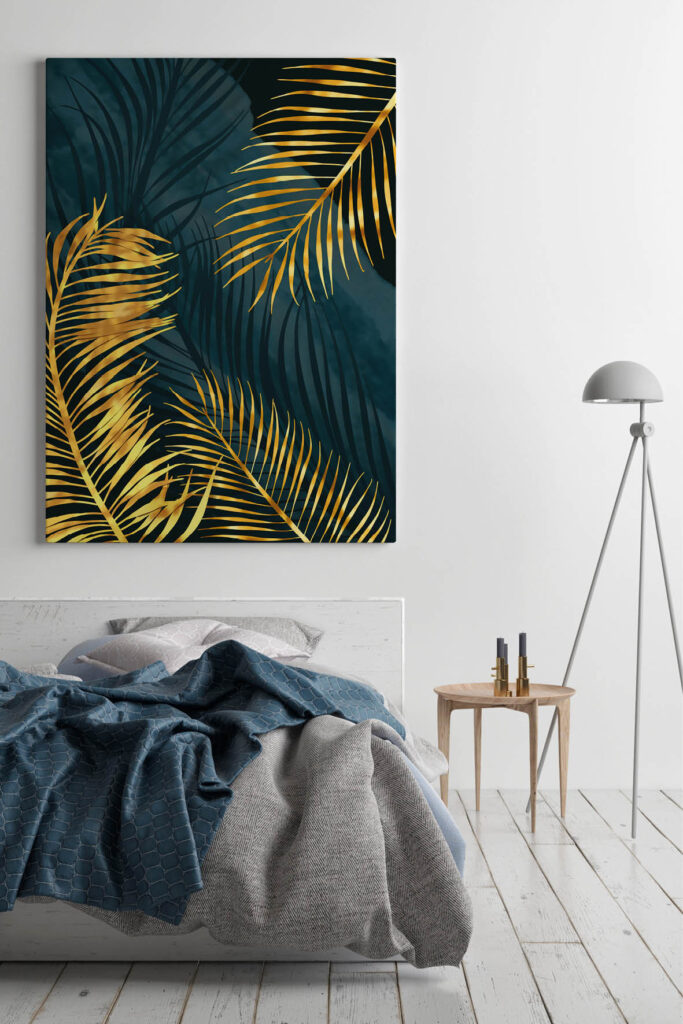 Akustikbild Golden Palm Leafs 4