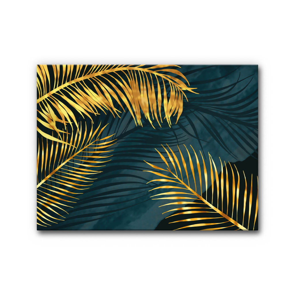 Akustikbild Golden Palm Leafs 4