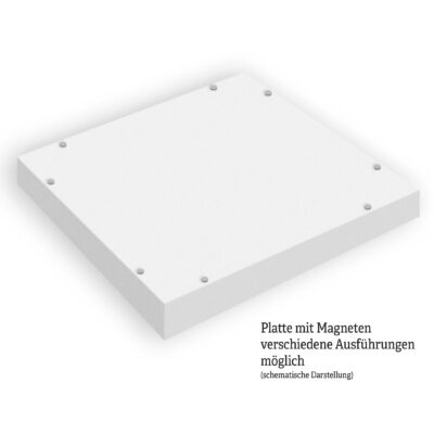 Schallabsorberplatten für Kassettendecken mit Magnethalterung