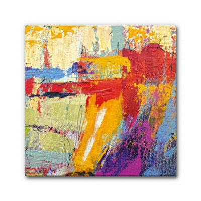 Akustikbild Farbenspektakel (145x145x4 cm CanvasStyle)