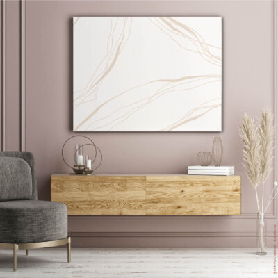Akustikbild Linien auf Zart-Creme II