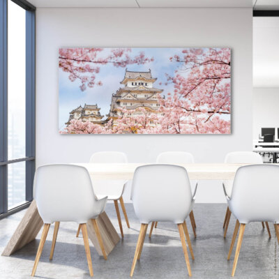 Akustikbild Tempel mit Kirschblüten