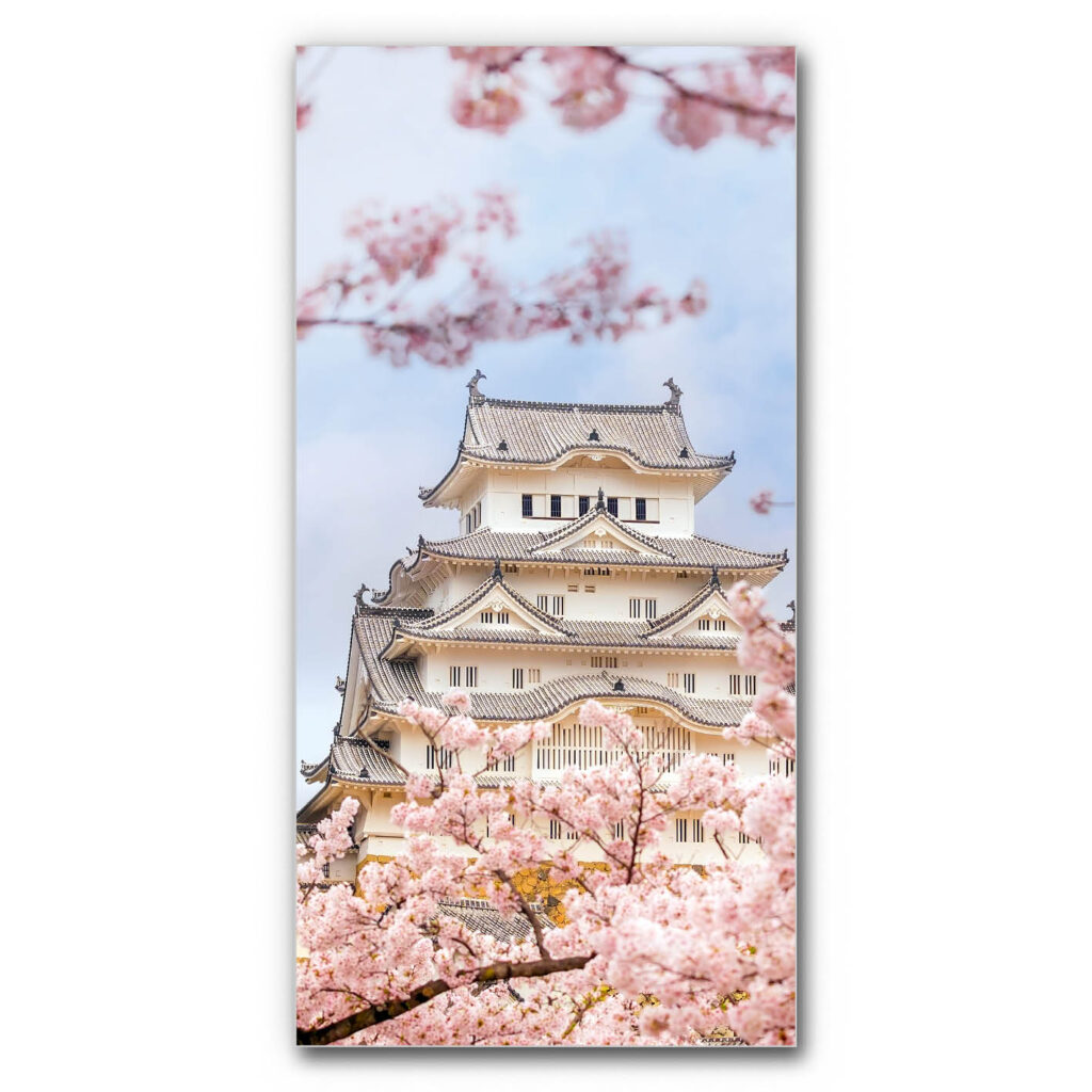 Akustikbild Tempel mit Kirschblüten