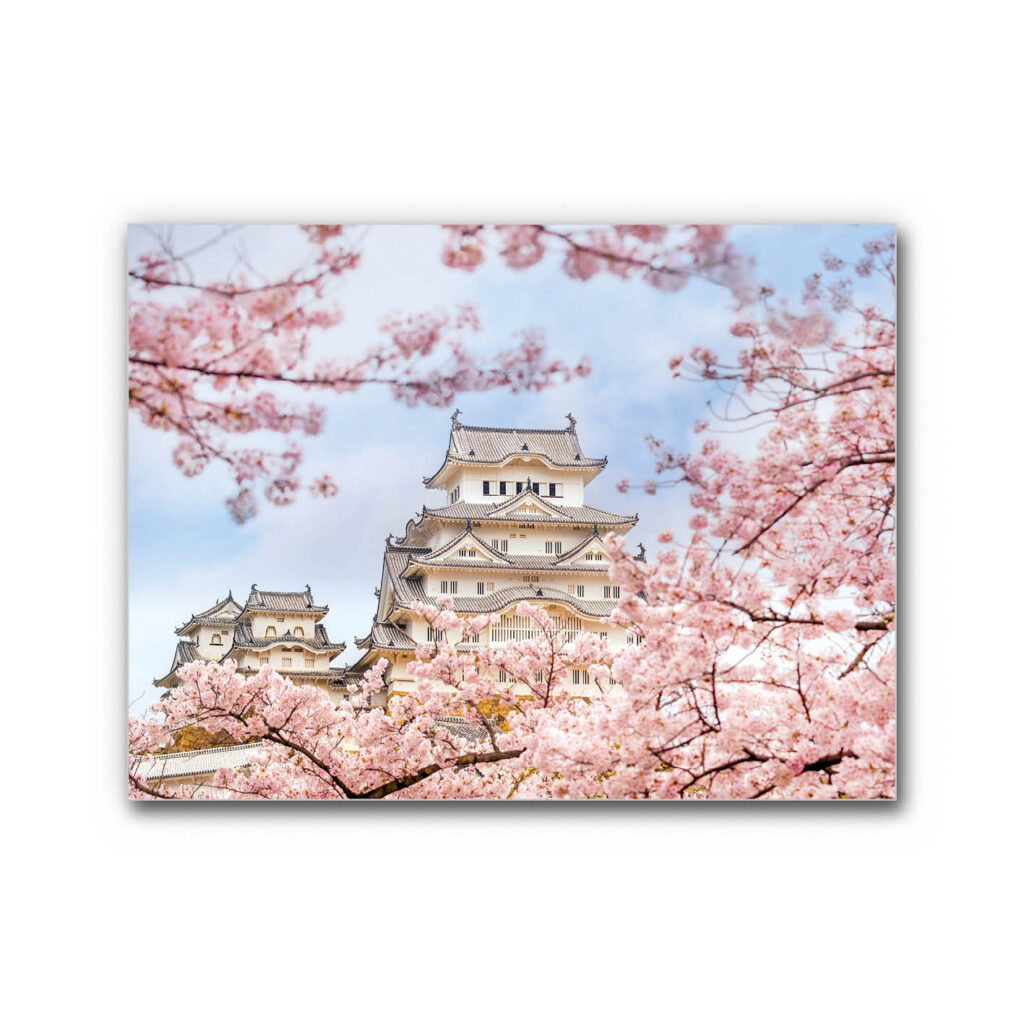 Akustikbild Tempel mit Kirschblüten