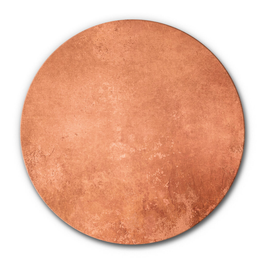 Rundes Akustikbild Abstrakt Kupfer – Variante 4