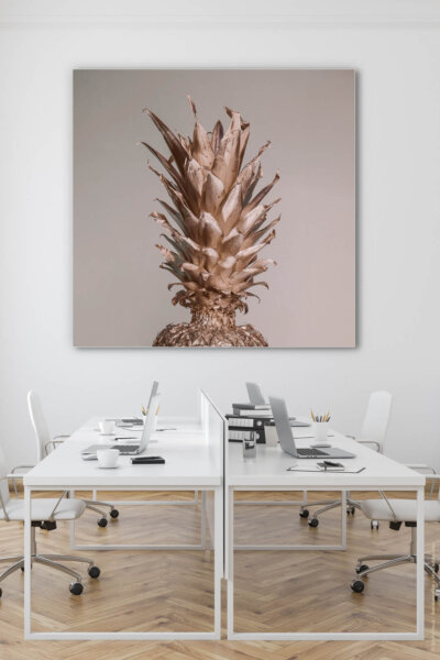 Akustikbild Ananas in Rosé Gold