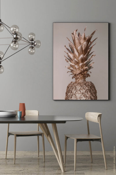 Akustikbild Ananas in Rosé Gold