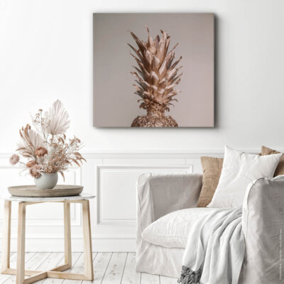 Akustikbild Ananas in Rosé Gold