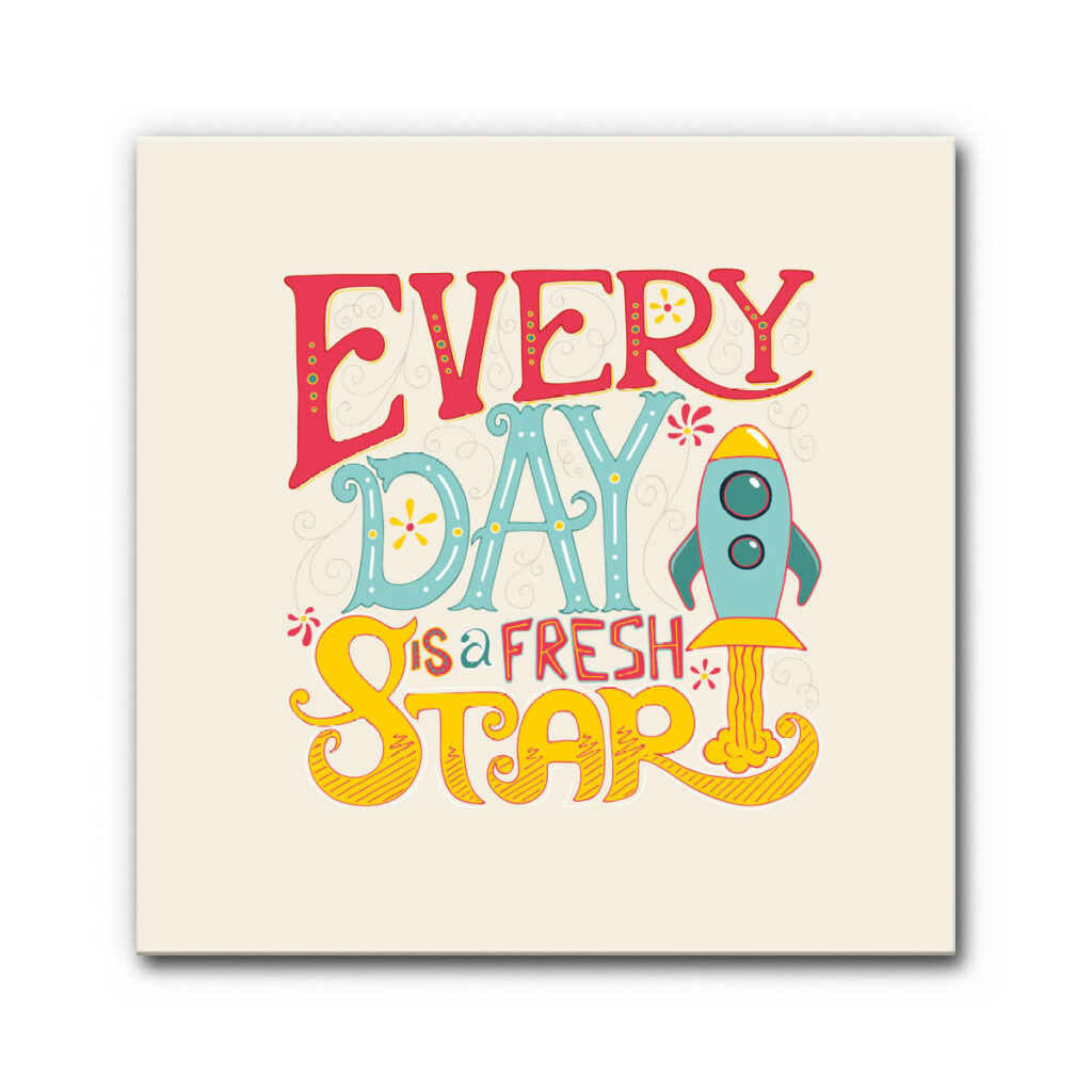 Akustikbild Every Day Is A New Start – Beige