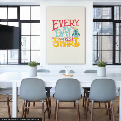 Akustikbild Every Day Is A New Start - Beige