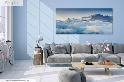 Akustikbild Wolken im Sonderformat 200 x 90 cm