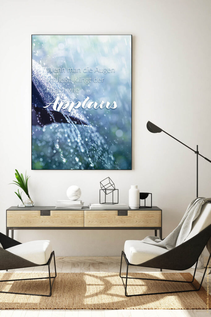 Akustikbild Wenn man die Augen schließt, klingt der Regen wie Applaus