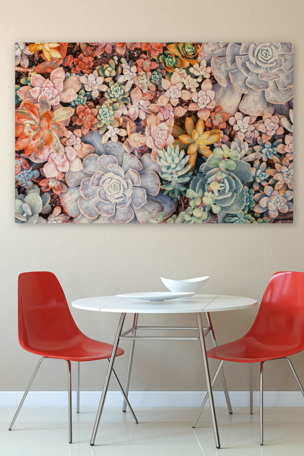Akustikbild Sukkulenten I als Vertical Garden Motiv