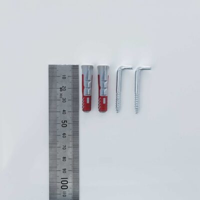 Set mit 2x Dübel & 2x Schraubhaken für XL-Akustikbilder (1 bis 2 qm)